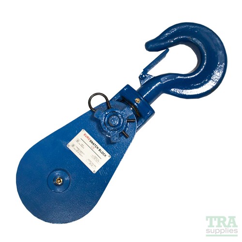 Snatch block with hook - with, and
