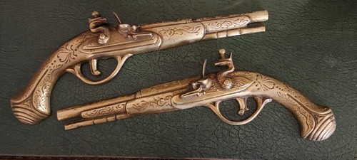 Vintage brass flintlock - flintlock, pistol