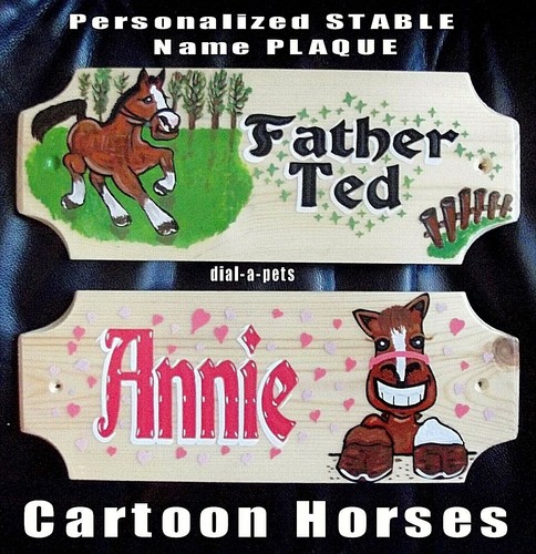 Horse plaque stable door name - plaque,