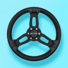 Model 15 Marine Steering Wheel Black Brushed Aluminum Spokes KEY HUB
