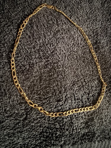9ct yellow gold figaro chain - yellow,