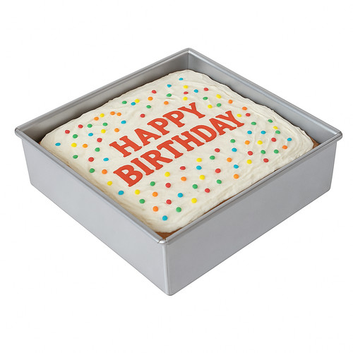 Heavy duty square cake - heavy, tin