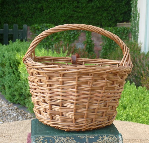 Vintage wicker bike basket - vintage,