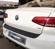 Bumper Protector Rolled Edge Rear Black For VW Passat B8 Saloon 2015-22