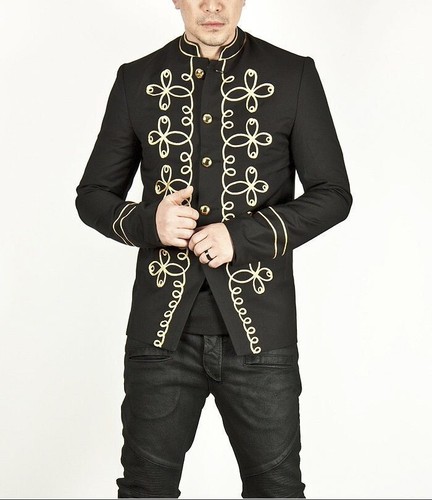 Men black military parade - military,