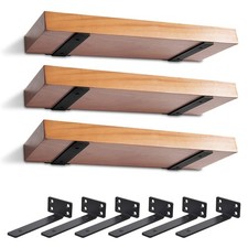 6 Pack Floating Shelf Brackets 15CM Heavy Duty Metal for Support Wall Hanging UK