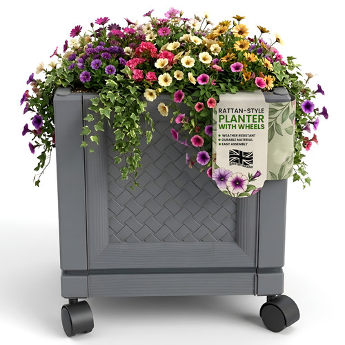 Garden planter square rattan - garden,