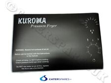 KUROMA CHICKEN PRESSURE FRYER FRONT DECAL FACIA STICKER 335MM X 220MM 