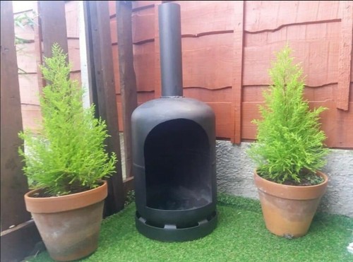Gas bottle wood burner - bottle, burner/log