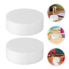  6 Pcs White Foam Cylinders Craft Circles DIY Polystyrene Supplies