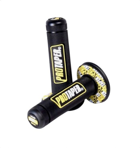 Handlebar grips black yellow - handlebar,