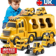 Kids Toy Sets Car Transporter Carrier Truck Car - Light And Music - 6 Mini Cars