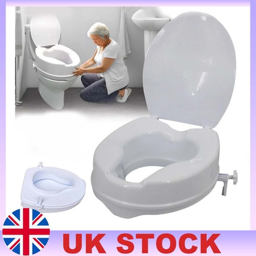 Raised toilet seat - raised, lid