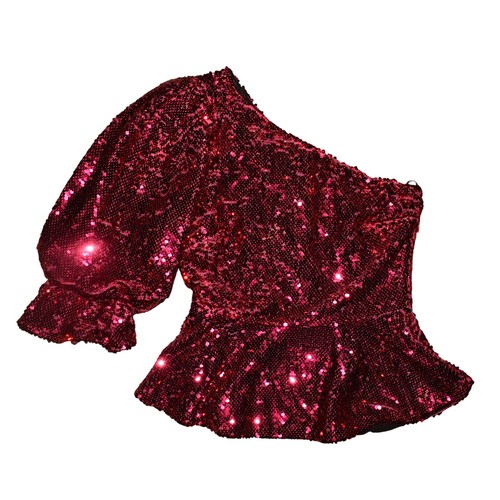 Zara new pink sequin puff - new,