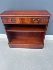 Vintage Yew wood Dwarf open Bookcase cabinet