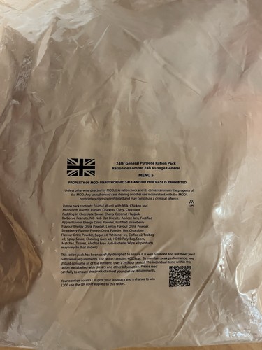 British army ration - army, packs