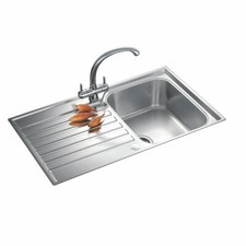 FRANKE ASCONA INSET SINK STAINLESS STEEL 1 BOWL 860 X 510MM (79251)A