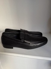 John Lobb Almond Toe Leather Loafers UK 9