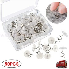 50 X Clear Heads Twist Pins Upholstery for Sofa Slipcovers Bed Skirts Blanket