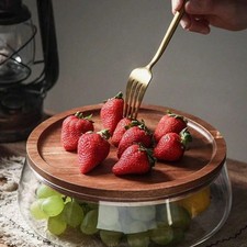 Serving Large Glass Fruit Salad Bowl Kitchen Deep Food Dessert Pasta Dish Plate