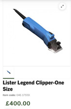 horse clippers Lister legend  plus blades & extra tension bolt Used good RRP£400
