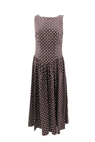 Women dress brown polka - m&s,