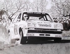 1970’s Vauxhall Chevette HSR Group2 Rally Car, Print on canvas, 16" x 20"