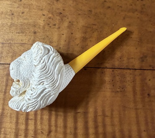 Vintage lion block meerschaum - vintage,