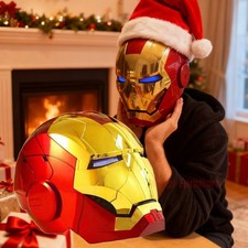 Iron Man Helmet MK 5 1:1 Wearable Mask Voice Touch Remote Control Light-up Xmas