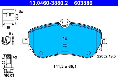 Disc brake pad - disc, vw