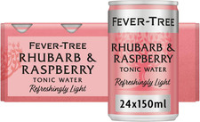 FEVER-TREE Rhubarb & Raspberry Tonic Water Refreshingly Light Cans 24 X 150Ml