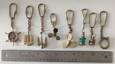 Brass Nautical Keychains x 8 -