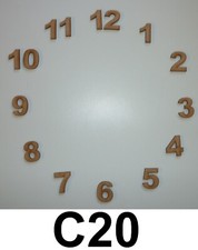 15 X CLOCK FACE MDF NUMBERS 30MM LASER CUT BLANK CRAFT EMBELLISHMENT DECORATIONS