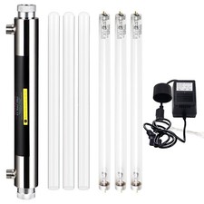 Geekpure Whole House U-V 6 GPM Water Filter System-3 UV Filter + 3 Quartz Sleeve