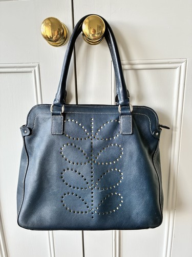 Navy dark blue - leather, orla