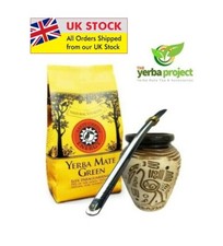 Yerba Mate Cup Mate Set Straw Bombilla Tea Starter Kit Mate Green Energy 400g