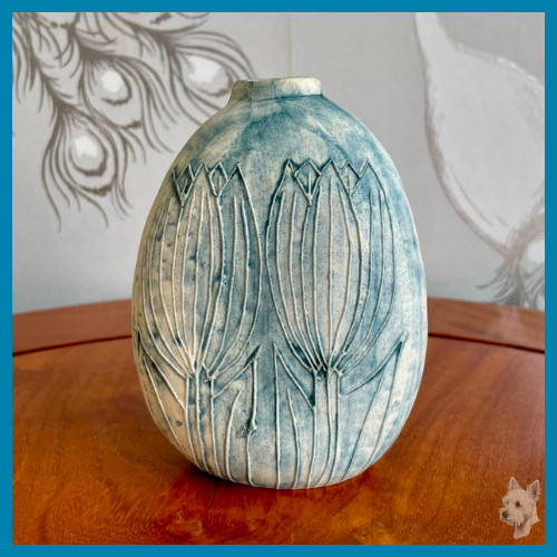 Carn pottery bottle vase - bottle,