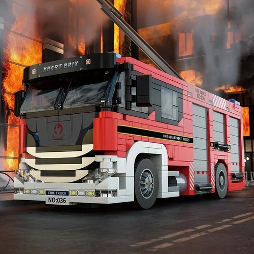 Fire truck building - fire,