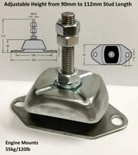 Marine Flexible Engine Mount 55KG, 12mm Stud, Volvo Penta, Mercruiser, Beta,