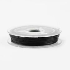 Elastic Nylon Wire Coil 0.8mm Black approximately 10m Jewelry Creation, Bracelet