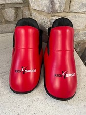 Kicksport Kickboxing Kids Sparring Boots Taekwondo Red Size XXS Length 20cm