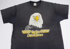 1980s Harley-Davidson T-Shirt Eagle Orange Virginia Waugh Enterprises Vintage