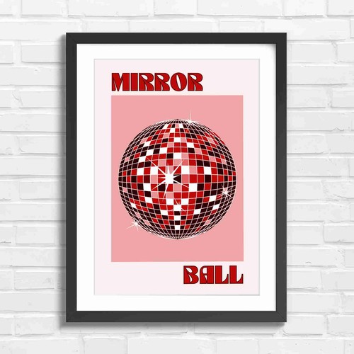 Disco mirror ball pop - disco, art