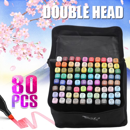 80pcs markers set dual - 80pcs,