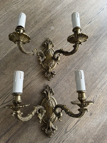 Pair french vintage solid - pair,