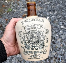 Vintage Deimel New York Old Irish Stoneware Whiskey Advertising Crock Ireland