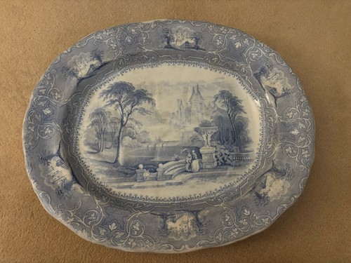 Antique meat serving platter - antique,