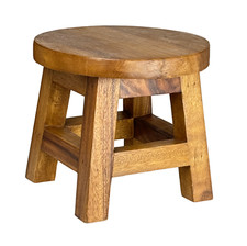 wooden milking stool - heavy duty 40mm crossbar version, kids stool, plant stand