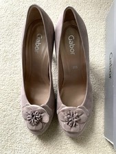 Gabor Taupe Nubuck Leather Shoes. New In Box UK 5.5