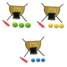 Trampoline Basketball Hoop Attachment with 3 Mini Balls and 1 Pump, Easy